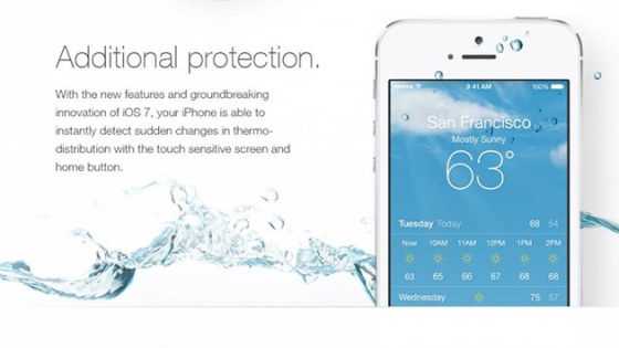 iOS 7能让苹果防水