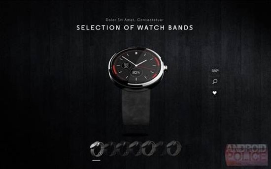 传Moto 360智能手表拥有七种不同的表带版本