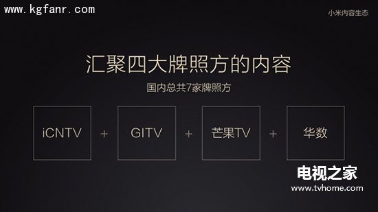 小米电视3四大视频播放平台