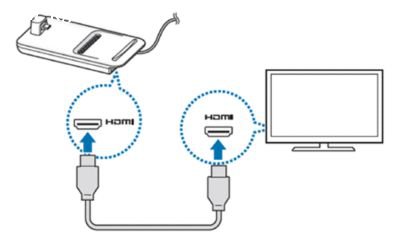 将HDMI线连接到DeX Pad